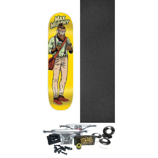 StrangeLove Skateboards Max Murphy Wolf Man Skateboard Deck - 8.5" x 32.5" - Complete Skateboard Bundle